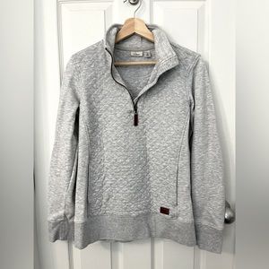 LL Bean Quilted Quarter-Zip Pullover Small